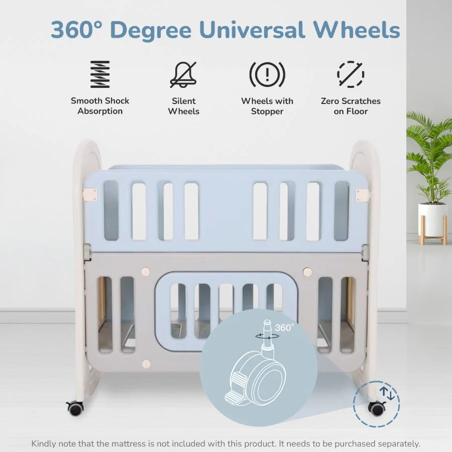R For Rabbit Dream N Play Plus Baby Cot 3-in-1 Multipurpose and Plug N Play Installation