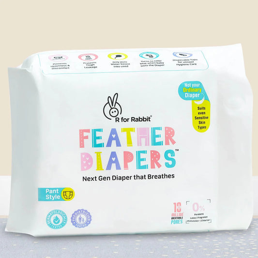 R for Rabbit Feather Diaper Taped Style Pants Size XXXL (Pack of 24)