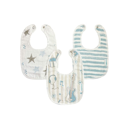 Abracadabra Muslin Bibs - Rockstar Pack of 3