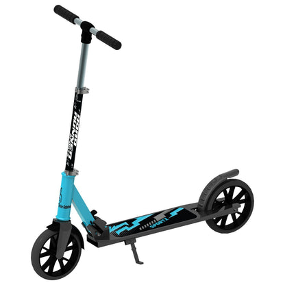R for Rabbit Road Runner Sportz Scooter - 3 Level Height Adjustment, Easy Fold, Wide Base & Stand Lake Blue