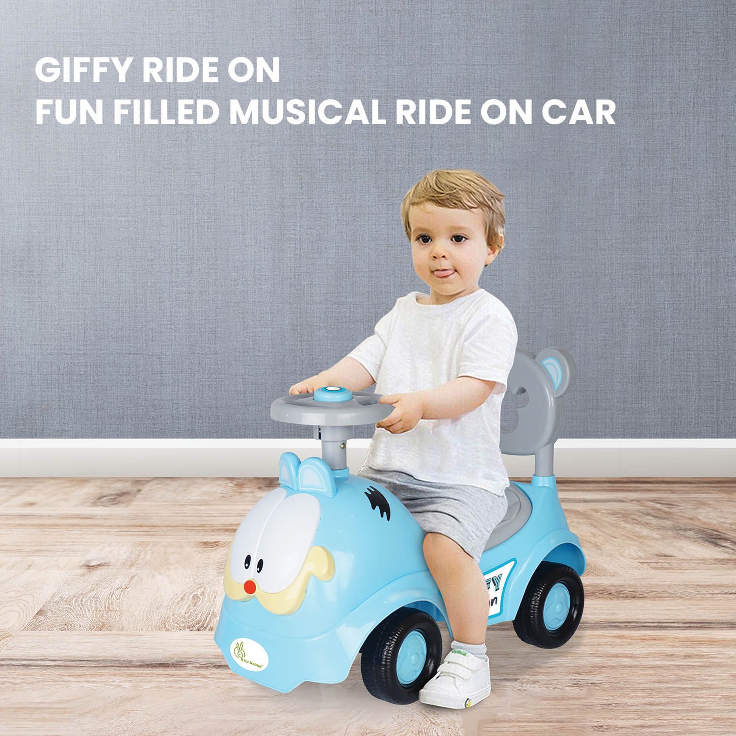 R for Rabbit Giffy Ride On Car For Kids Blue