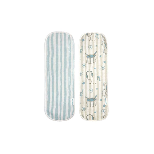 Abracadabra Muslin Burp Pad - Rockstar Pack of 2
