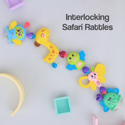 R for Rabbit Jingle Safari Rattles - Set Of 5 - BPA Free