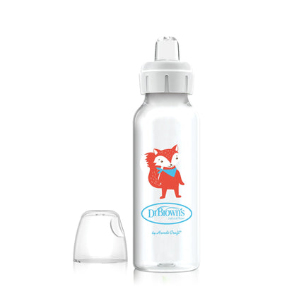 Dr. Brown's Sippy Spout Baby Bottle, 8 Ounce, Fox