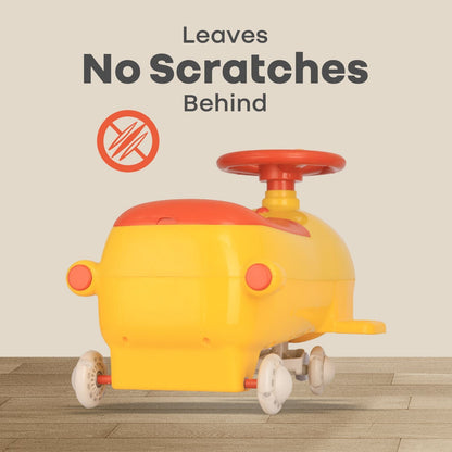 R for Rabbit Iya Iya Aero Swing Car For Kids (Yellow Orange)