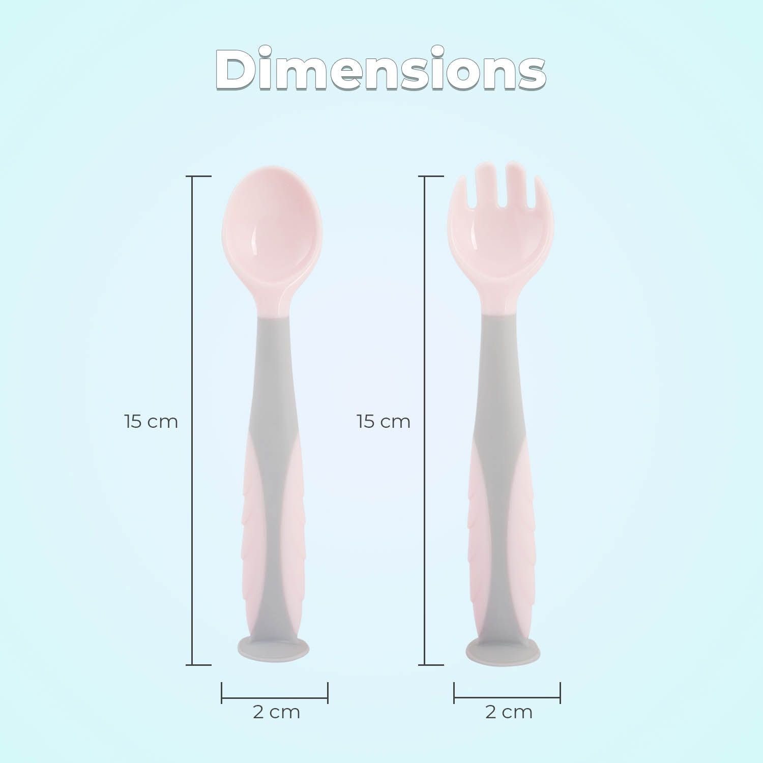 R for Rabbit Safe Feed Flexi Spoon Set For Baby Pink Grey