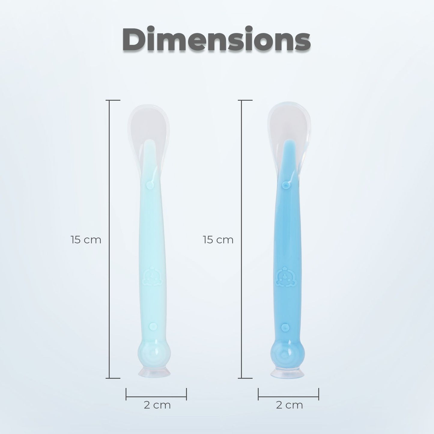 R for Rabbit Safe Feed Silicone Baby Spoon Set Lake Blue-Blue