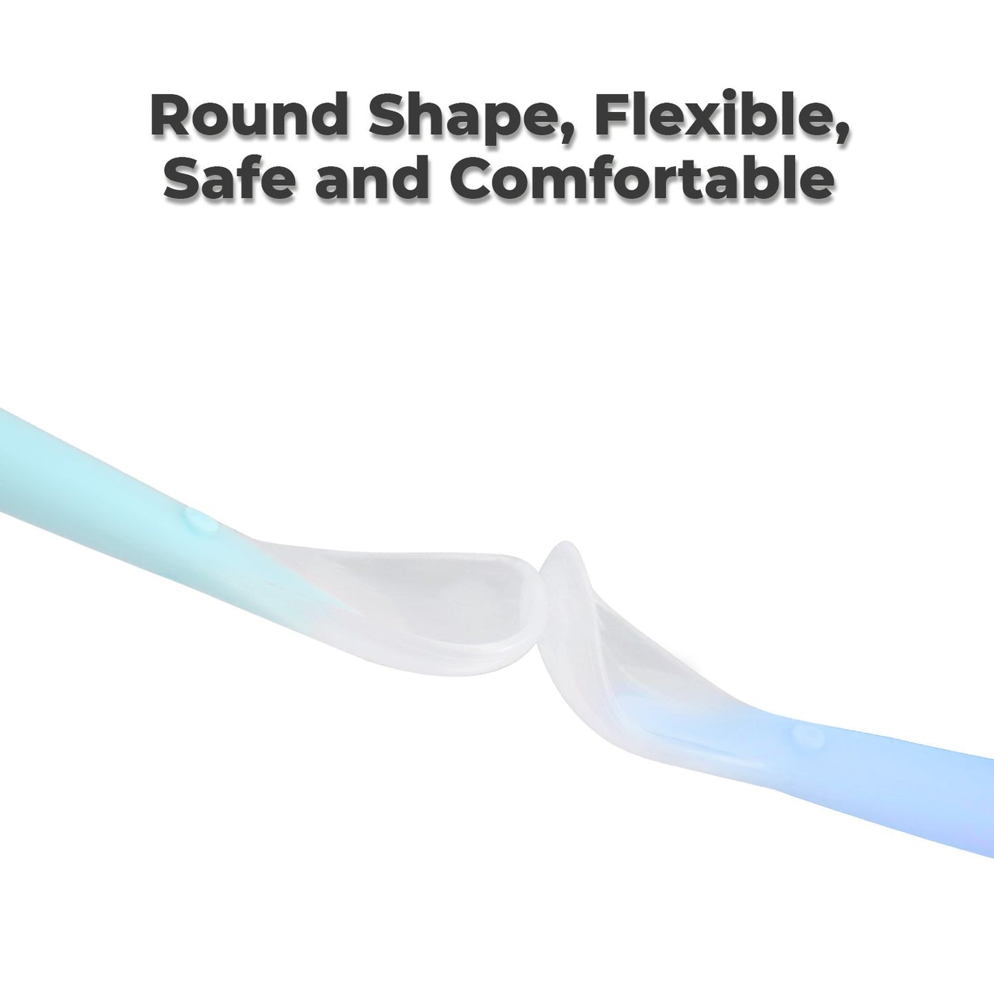 R for Rabbit Safe Feed Silicone Baby Spoon Set Lake Blue-Blue