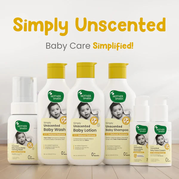 Mother Sparsh Simply Unscented Baby Face Cream - Mild & Moisturizing for Soft Skin