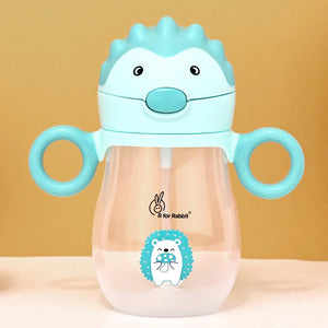 R for Rabbit Spikey Baby Straw Sipper Bottle With Soft Silicone Straw and Leak Proof, Lake Blue