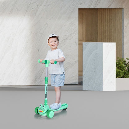 R for Rabbit Road Runner Hopper Scooter For Kids With PU LED Wheels Green