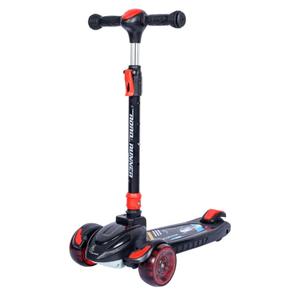 R for Rabbit Road Runner Racer Scooter - PU LED Wheels, 4 Level Height Adjustment, Anti Slip Deck  Black