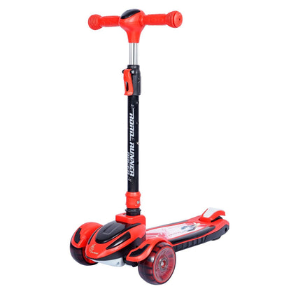 R for Rabbit Road Runner Racer Scooter - PU LED Wheels, 4 Level Height Adjustment, Anti Slip Deck Red Black