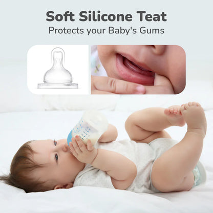 R For Rabbit First Feed Soft Silicone Teat for Glass Bottles, PP Bottles, and SS Bottles Pack of 2, Small