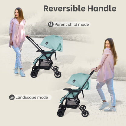 R for Rabbit Poppins Joy Cute Stroller For Kids Green Black