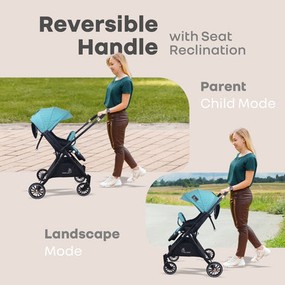R for Rabbit Street Smart Nova Baby Stroller(Green Black)