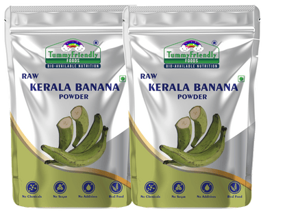Tummy Friendly Foods Natural Raw Kerala Banana Powder | Raw Nendran Banana Powder | No Chemicals Cereal (400 g, Pack of 2)