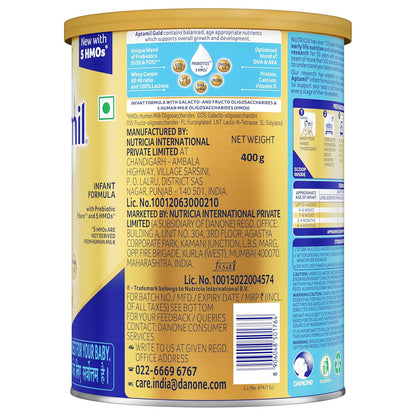 Aptamil Gold Stage 1 (Upto 6 Months) Powder 400 gm (Tin)