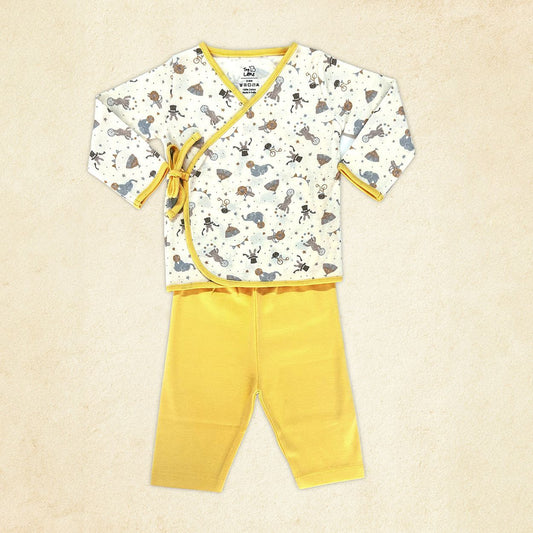 Tiny Lane Adorable and Comfortable Baby Clothing "Jungle Circus Sets" - Circus Jhabla & Lemon Yellow Pant