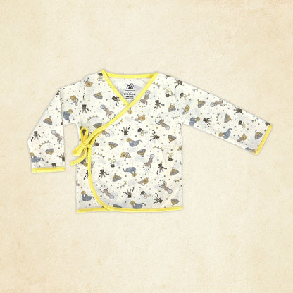 Tiny Lane Adorable and Comfortable Baby Clothing "Jungle Circus Sets" - Circus Jhabla, Lemon Yellow Pant, & Jungle Bib
