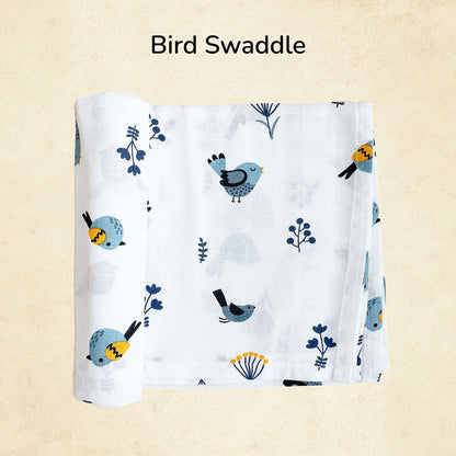 Organic Bamboo Baby Swaddle Set - Pack of 3