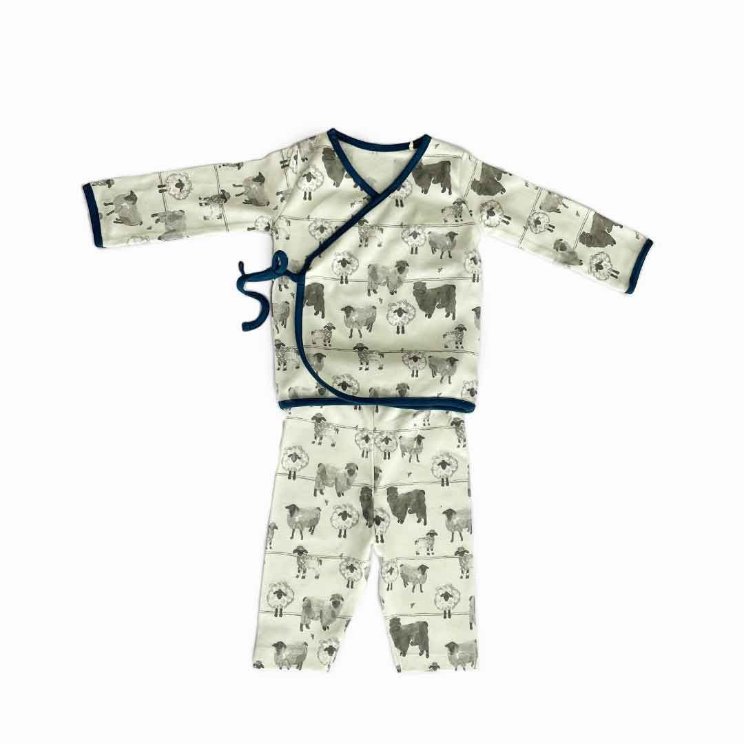 Tiny Lane Adorable and Comfortable Baby Clothing "Dolly Sheep Sets" - Sheep Jhabla, Sheep Pant, & Sheep Bib