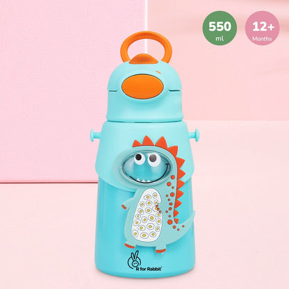 R for Rabbit Steebo Zoobie Stainless Steel Sipper Feeding Bottle For Kids Blue Dino