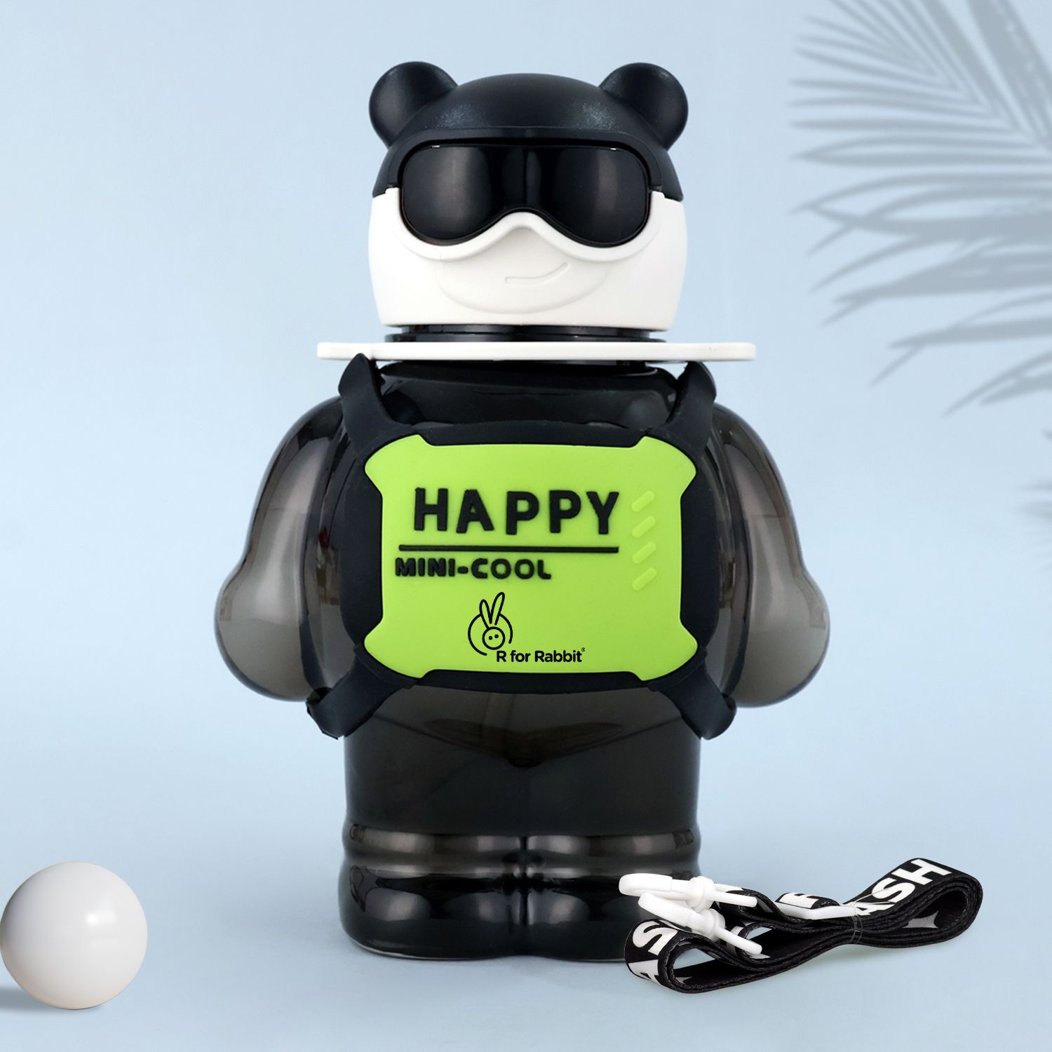 R for Rabbit Tritan Astro Baby Straw Sipper Bottle Black