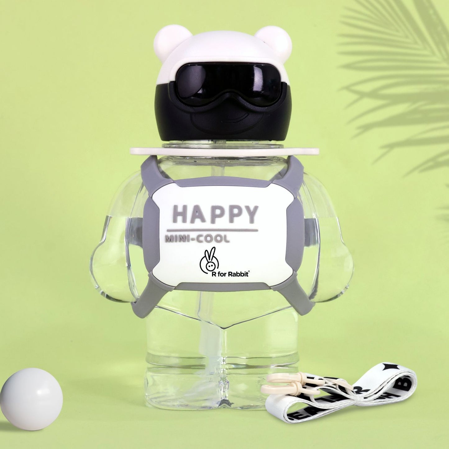R for Rabbit Tritan Astro Baby Straw Sipper Bottle White