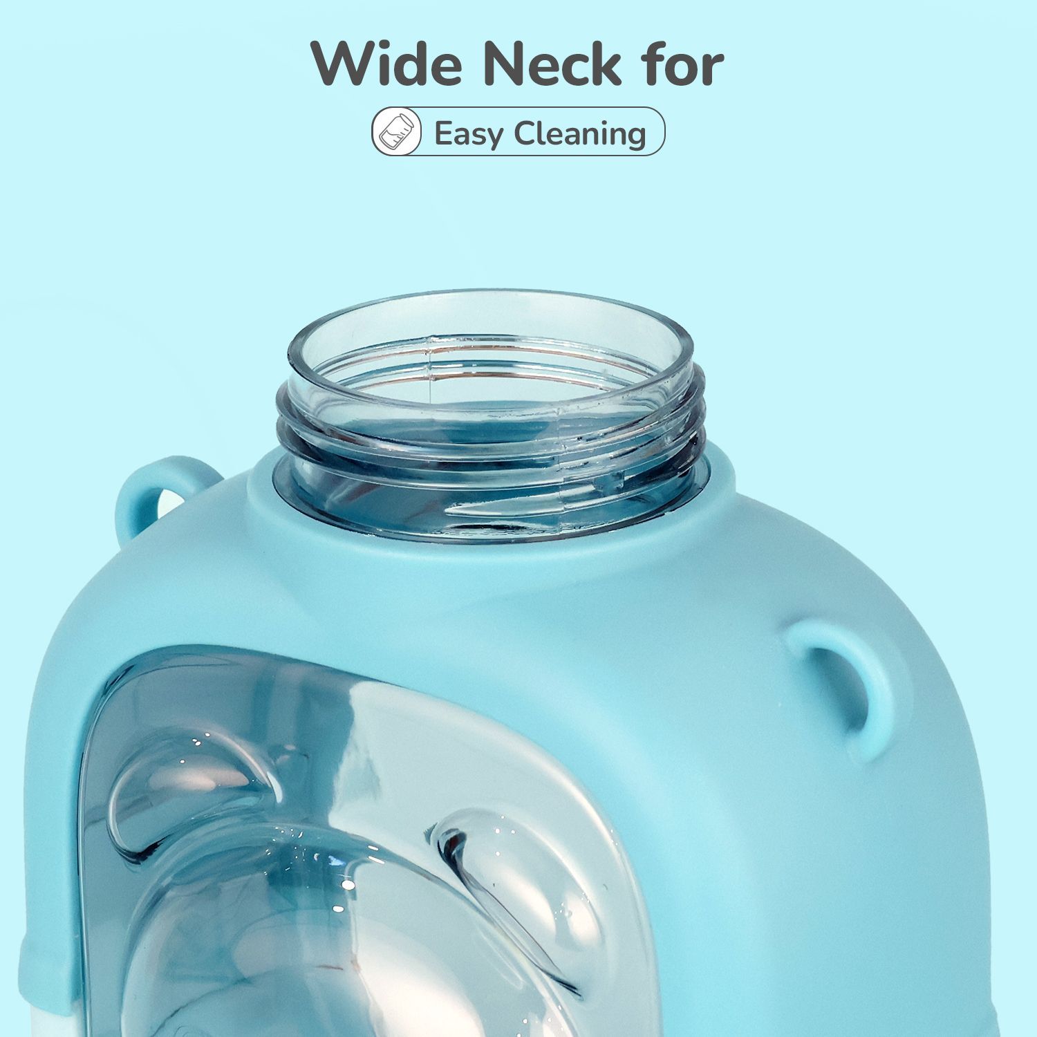 R for Rabbit Tritan Baloo Baby Straw Sipper Bottle BPA Free Tritan Material With Silicone Straw Blue