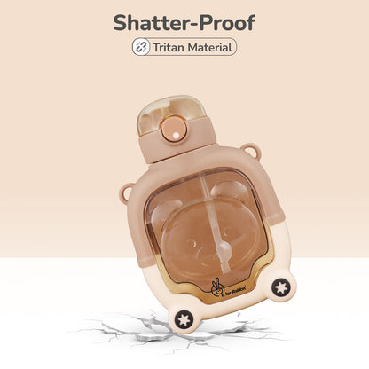 R for Rabbit Tritan Baloo Baby Straw Sipper Bottle BPA Free Tritan Material With Silicone Straw Brown