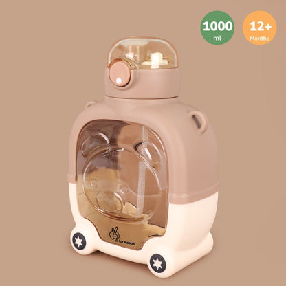 R for Rabbit Tritan Baloo Baby Straw Sipper Bottle BPA Free Tritan Material With Silicone Straw Brown