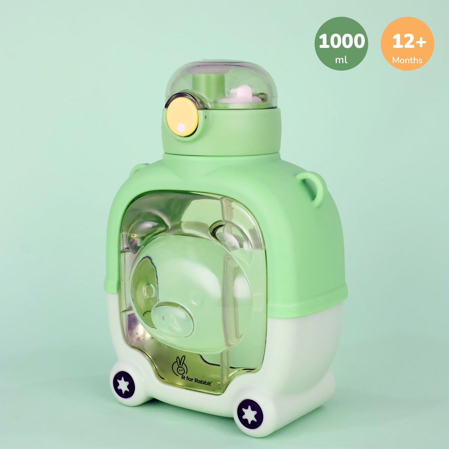 R for Rabbit Tritan Baloo Baby Straw Sipper Bottle BPA Free Tritan Material With Silicone Straw Green