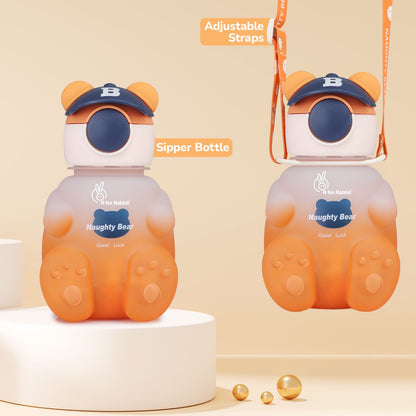 R for Rabbit Tritan Bear Baby Straw Sipper Bottle Orange