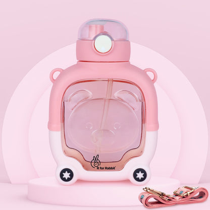 R for Rabbit Tritan Baloo Baby Straw Sipper Bottle BPA Free Tritan Material With Silicone Straw Pink