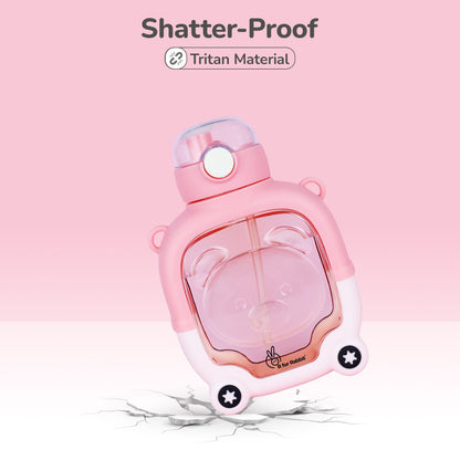 R for Rabbit Tritan Baloo Baby Straw Sipper Bottle BPA Free Tritan Material With Silicone Straw Pink