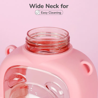 R for Rabbit Tritan Baloo Baby Straw Sipper Bottle BPA Free Tritan Material With Silicone Straw Pink