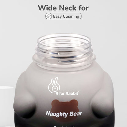 R for Rabbit Tritan Bear Baby Straw Sipper Bottle Black