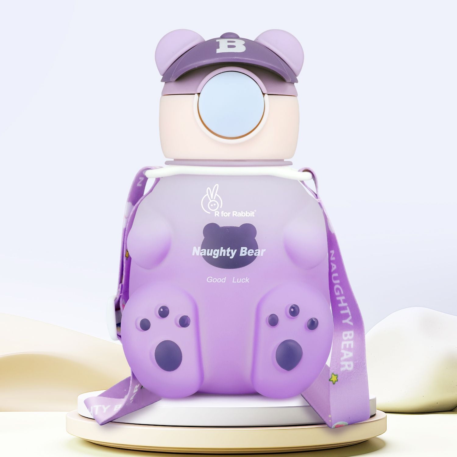 R for Rabbit Tritan Bear Baby Straw Sipper Bottle Purple