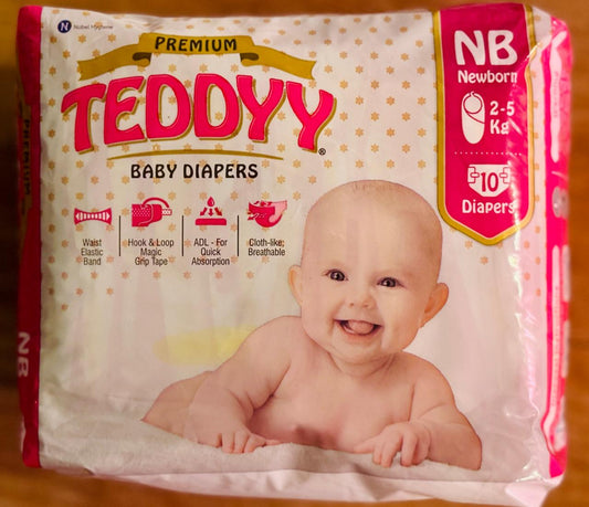 Teddyy Premium New Born Diapers (Pack of 10)