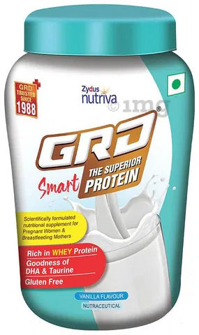 GRD Smart Nutritional Protein Drink for Pregnant and Lactating Mothers, Supports Brain Development and Healthy Growth of Birth Child (200g) - Vanilla