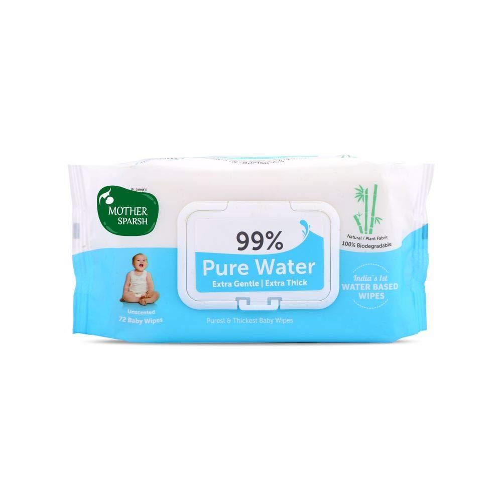 Mother Sparsh 99% Pure Water Unscented Baby Wipes 72