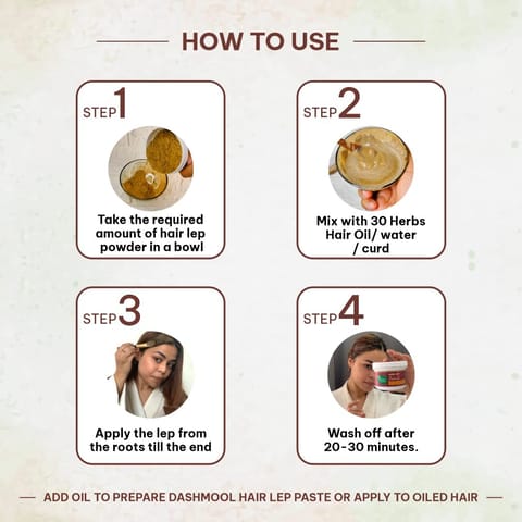 Mother Sparsh Dashmool Hair Lep Powder Pre Shampoo 60 gm