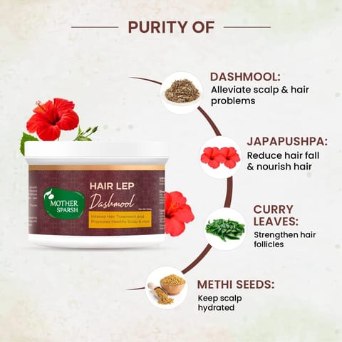 Mother Sparsh Dashmool Hair Lep Powder Pre Shampoo 60 gm