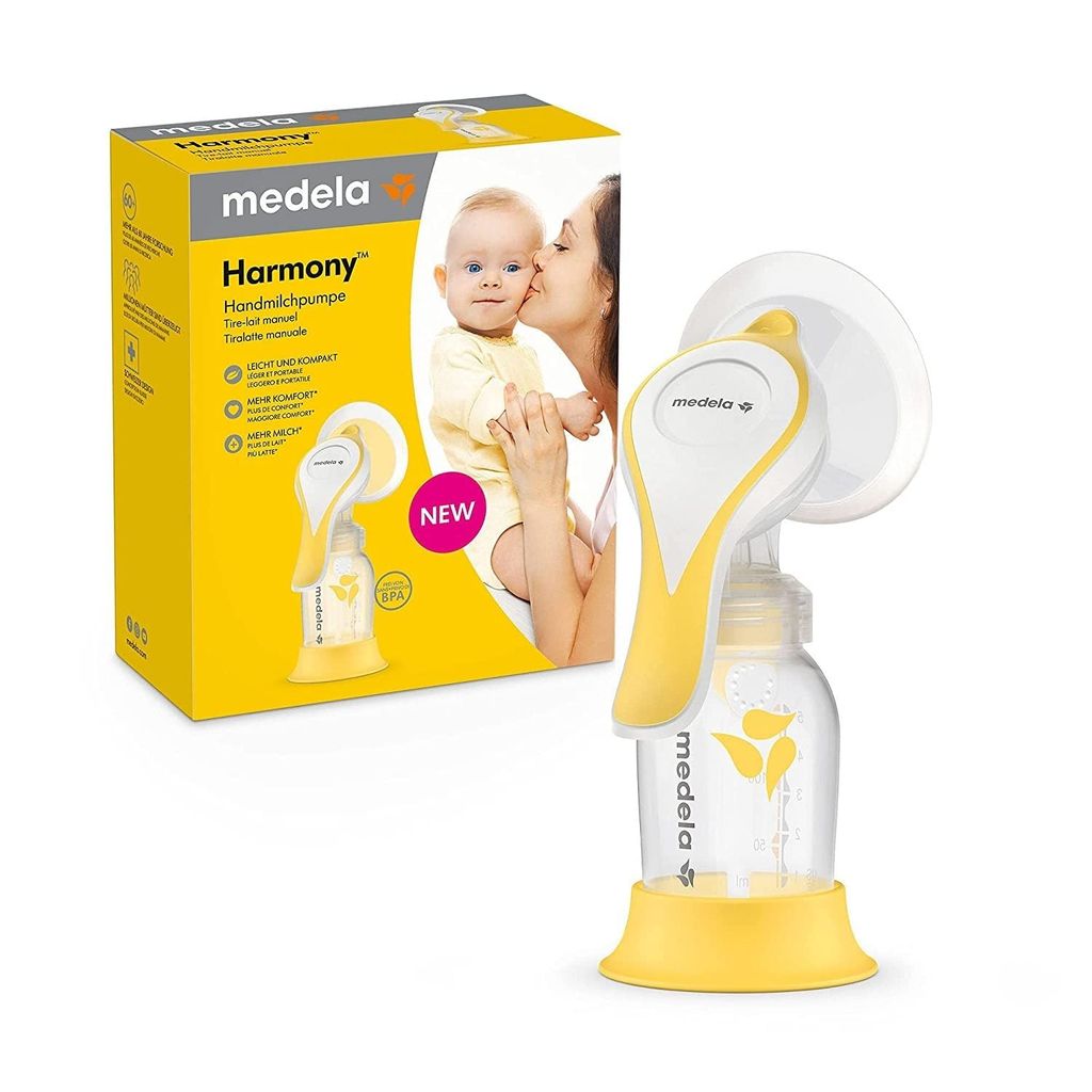 Medela Harmony Flex Breast Pump, Manual Silicone Pump for Nursing & Breastfeeding, Single Pump, 150 ml