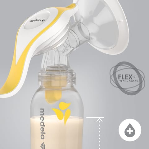 Medela Harmony Flex Breast Pump, Manual Silicone Pump for Nursing & Breastfeeding, Single Pump, 150 ml