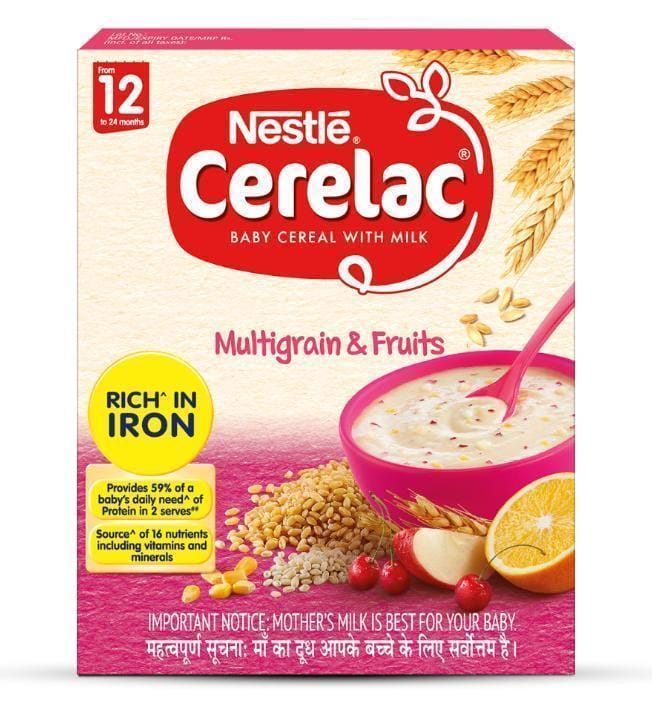 Nestle Cerelac Multi grain and fruit Cereal, 12 -24 mths, 300 gm