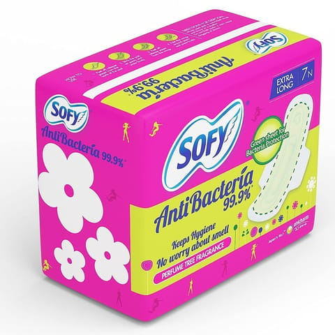 Sofy Antibacteria Extra Long Pads - 7 Count