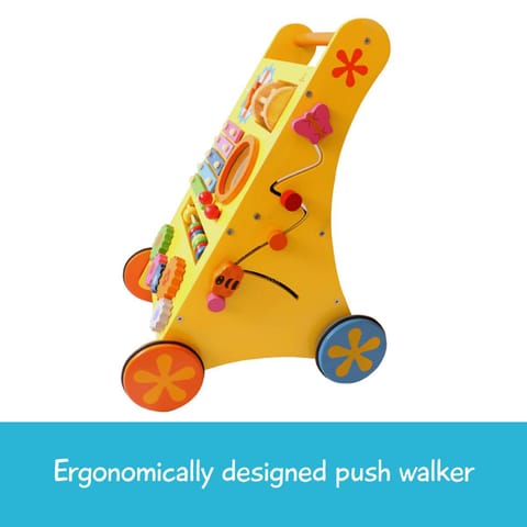 Shumee 8-in-1 Wooden Musical Activity Push Walker (1 Year+)