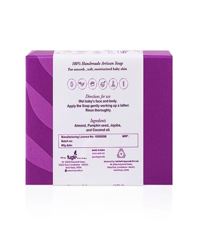 VARTI -AYUSH Certified, Parabens & Sulphate Free Cold Pressed Baby Bar, 100% Organic & Chemical free